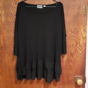 Lane Bryant blouse with ruffled tiers.